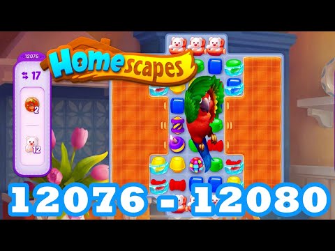 Homescapes Level 12076 - 12080 HD 3 - match puzzle Gameplay | android | IOS | 12077 | 12078 | 12079