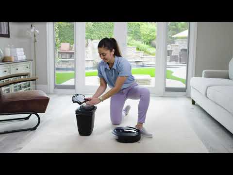 How do I maintain the dust bin and filter on the Shark IQ Robot™?