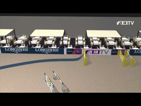 Longines FEI World Cup™ Jumping 2014/15 - Bordeaux - Jump Off Course Animation