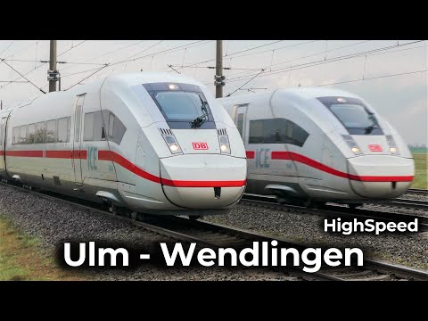 4K Führerstandsmitfahrt: Wendlingen - Ulm | HighSpeed auf der Schwäbischen Alb | ICE 4 Neubaustrecke