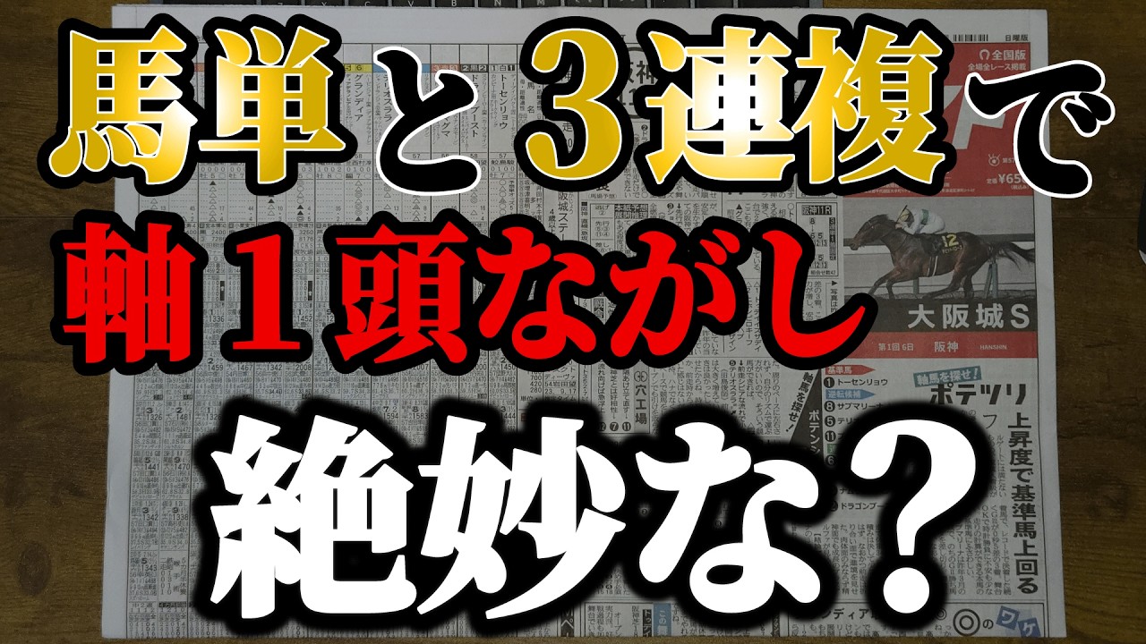 馬単と3連複の軸1頭ながし相手5頭で全レース！【競馬実践】