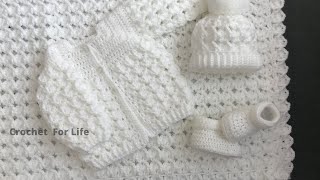 Easy crochet baby cardigan/crochet for life cardigan 0305