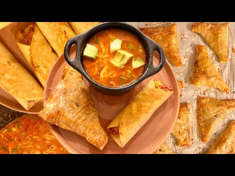 Mexican Chicken Soup, Crispy Taquitos & Blueberry Turnovers Recipe | Easy Homemade Meal Ideas