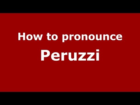 How to pronounce Peruzzi (Spanish/Argentina) - PronounceNames.com