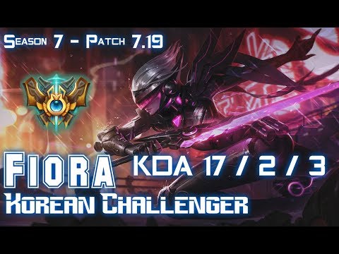 FIORA KOREAN CHALLENGER vs KT Mata SINGED Top - Patch 7.19 KR Ranked