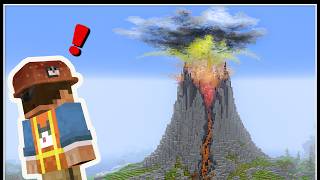 Hermitcraft 9 Ep 52:  MEGA Volcano Eruption - 50,000 blocks!