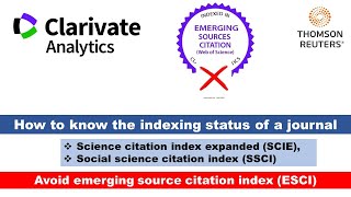 How to verify indexing of journal @ #wos Clarivate SCIE (Thomson Reuter) #phd #phdlife