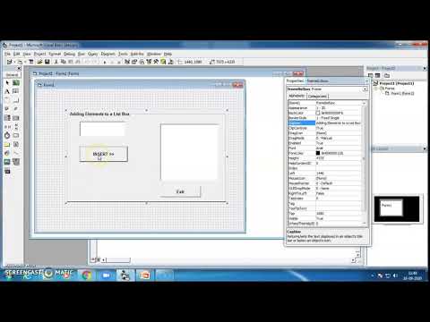 List Box And Frame Controls In Visual Basic Part 2 Learn Visual Basic Visual Basic 6 0 Tutorial