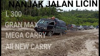 Download lagu l 300 vs Gran Max Vs Mega Carry Vs All New Carry Nanjak on the Mud Climb mp3