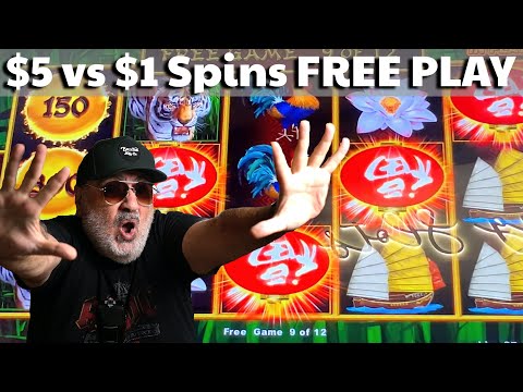 Phoenix & Dragon Link free play challenge $5 VS $1 spins | SURPRISE ENDING!