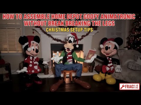How to Assemble Home Depot Goofy Animatronic Without Breaking the Legs | Christmas Setup Tips