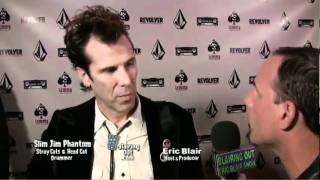 STRAY CATS Slim Jim Phantom talks w Eric Blair @ the premiere of LEMMY  the movie