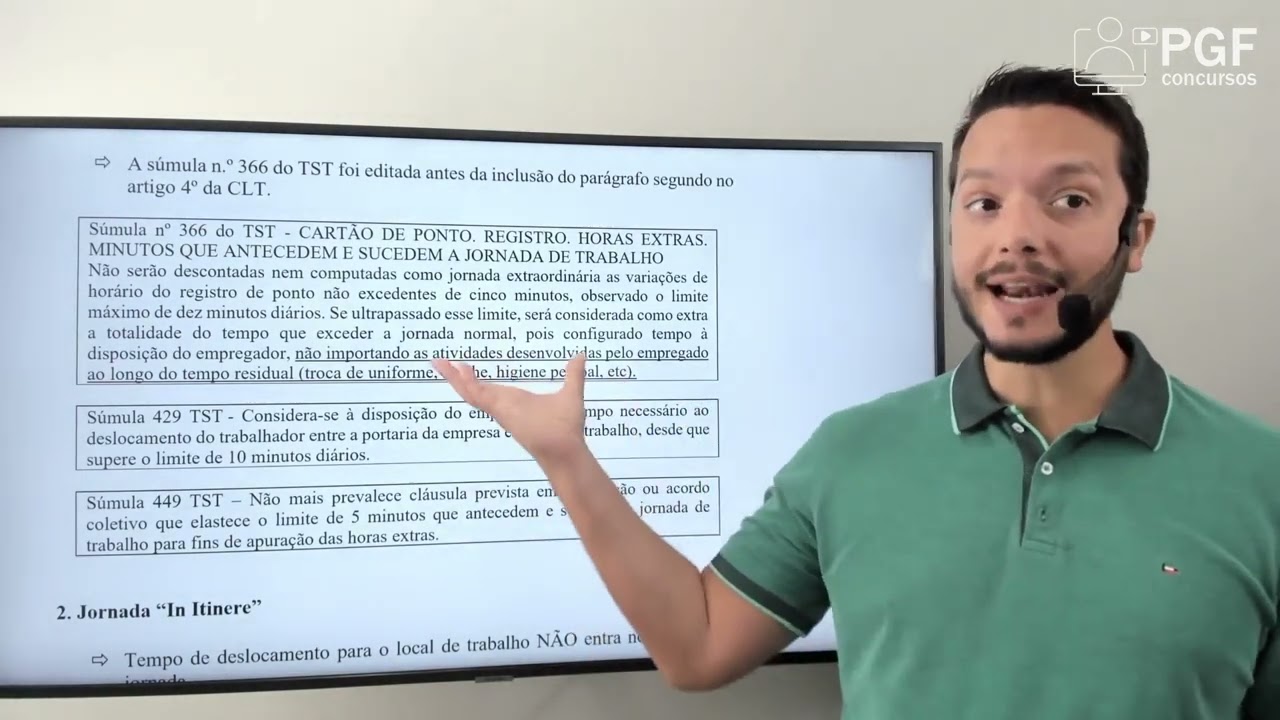 Direito do Trabalho - Duração do trabalho - 01