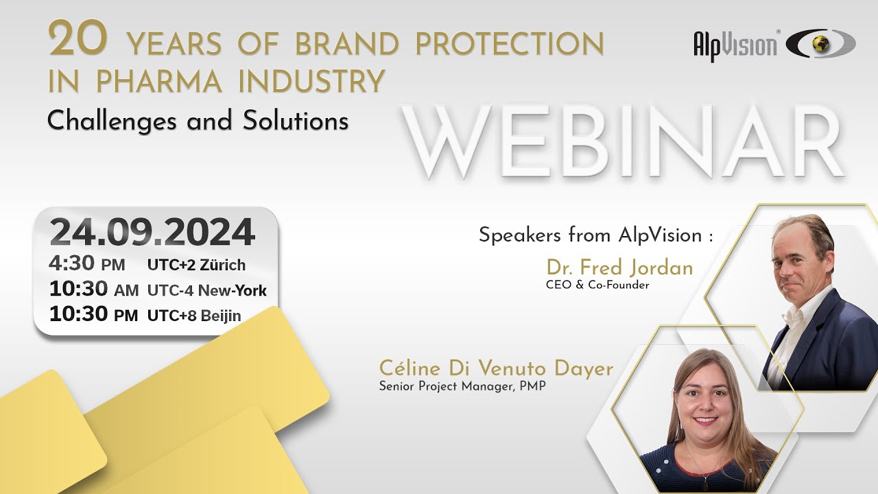 AlpVision Webinar September 2024 - 20 Years of Brand Protection in Pharma Industry
