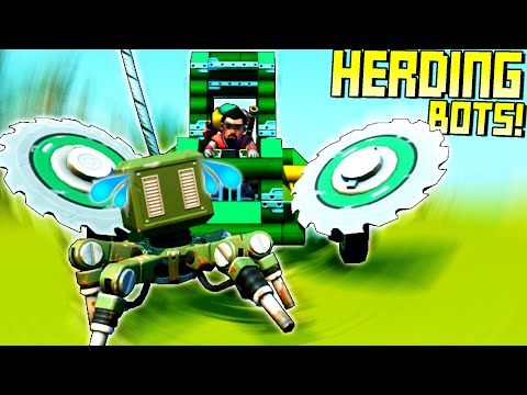 Using Saw Blades to Control Dozens of Bots! - Scrap Mechanic Multiplayer Monday