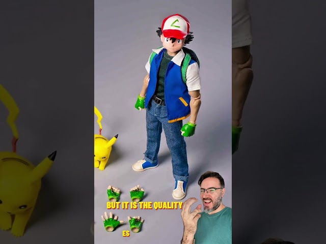 Vídeo relacionado con Pokémon Figura de acción Ash Ketchum 11 cm con Figura de acción Pikachu de 5 cm
