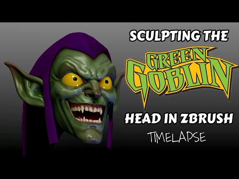 Sculpting the Green Goblin Head in ZBrush (Timelapse)