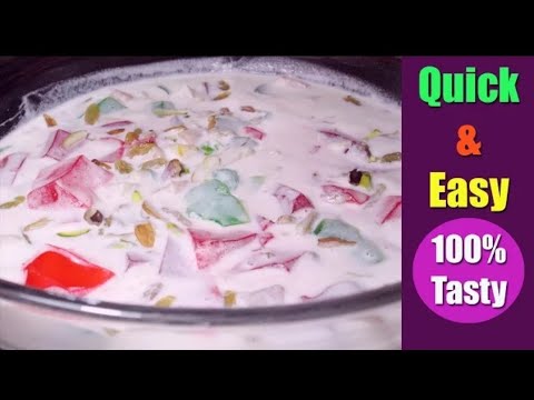 Creamy Fruit Chaat Recipe | Ramadan Special | Iftari Special | 3 minutes Recipe | Nosheen