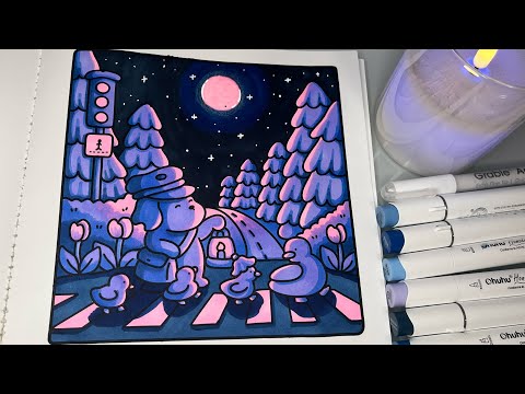Cozy Cuties by Coco Wyo | Relaxing ASMR | Ohuhu #coloring #ohuhumarkers #cocowyo #adultcoloring