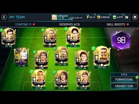 Claiming  GULLIT, PUYOL, DECO with 6 players - GAMEPLAY REVIEW/ FULL ICONS TEAM-Fifa mobile S2 Video
