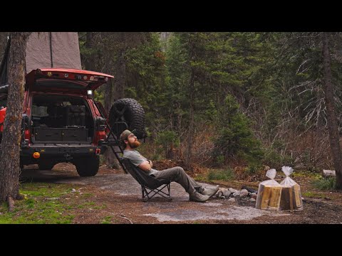 SOLO 4Runner Camping in RAIN - ASMR (4K) - Montana Short Film