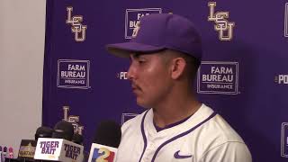 LSU second baseman Steven Milam WIN over Texas A&M postgame