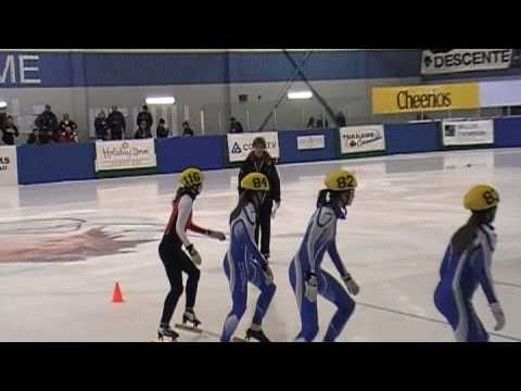 Stephanie Bowskill @ the Canadian Short Track Championships 2009 Junior Female 500m A Final