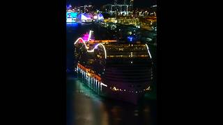 MSC World America in Miami at night #msccruise #cruiseship #portmiami