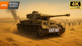 Easy Red 2 | Axis Tank Assault in Tunisia | Panzer IV G vs Churchill Tanks [4K 60FPS] No Commentary