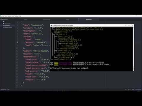 React Tutorial Video 2 - How to Setup Webpack to Work with Babel and React