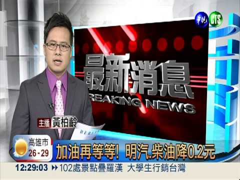加油再等等! 明汽.柴油降0.2元