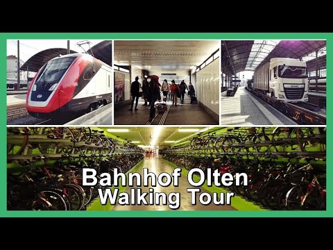 Bahnhof Olten / Rundgang durch einen wichtigen Knotenbahnhof der Schweiz , Solothurn, Schweiz 2021