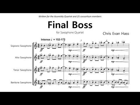 Final Boss for Saxophone Quartet (Perusal Score) - Assembly Quartet