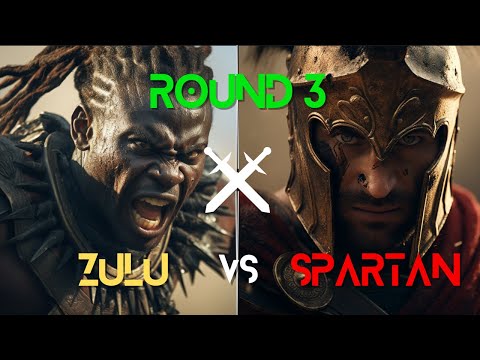Who would win? Spartan vs Zulu (Round 3) #battleroyale #ai #spartan