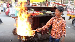 12-Year-Old Boy Makes Chinese Like a Chef | Indian Street Food #chinesefood #indianchinese