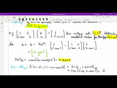 L21.1 Error bounds and condition number for sustem of equations