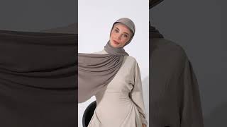 طرحة قطنية مع كاب - بني فاتح