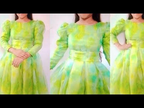 Organza Princess 😊 Gown Cutting And stitching |...