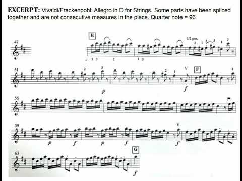 OCPS All-County Middle School Violin Excerpt 96 bpm