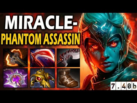 MIRACLE- Phantom Assassin COMEBACK 🔥 | RAMPAGE GAMEPLAY | 7.40b