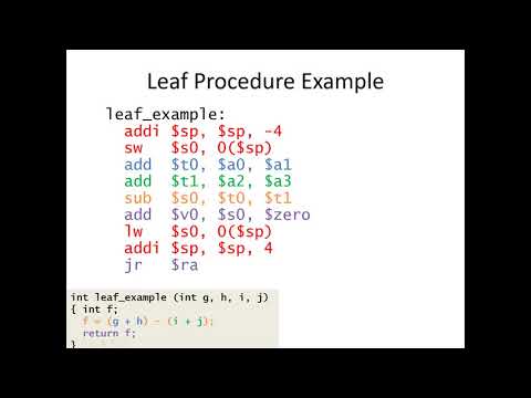 C to MIPS  Procedures and the Stack