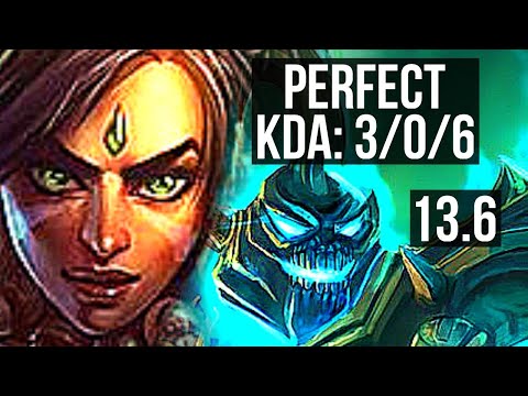 NIDALEE vs HECARIM (JNG) | 74% winrate, 3/0/6 | KR Grandmaster | 13.6