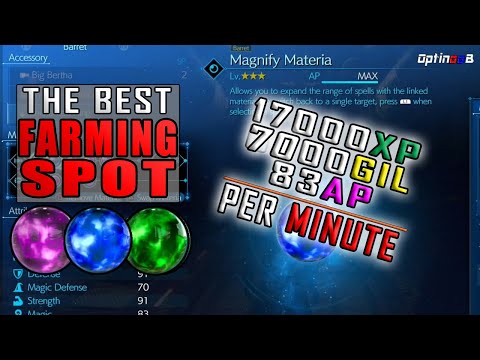 FF7R - The BEST FARMING SPOT in the game - 17000XP/83AP/7000GIL PER MINUTE