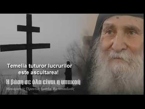 Starețul Iosif Vatopedinul - Temelia tuturor lucrurilor este ascultarea!