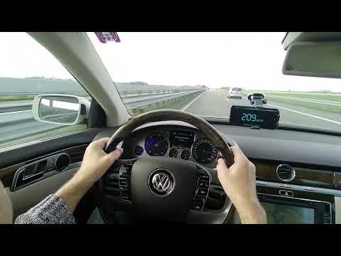 VW VOLKSWAGEN PHAETON  3.0 V6 TDI 4motion Top Speed Test Drive on Autobahn
