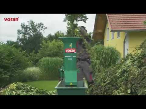 voran professional composter - shredding hedge trimmings
