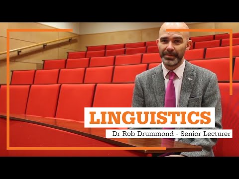 Linguistics at #McrMetUni: Dr Rob Drummond - Senior Lecturer