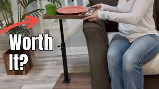 Make Your Favorite Chair Even Better... C-Shaped Multi-Purpose Adjustable End Table