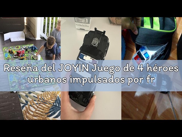 Vídeo relacionado con JOYIN Juego de 4 héroes urbanos impulsados por fricción Que Incluye camión de Bomberos, Ambulancia, Coche de policía y helicóptero, vehículos de Emergencia con luz y Sonido