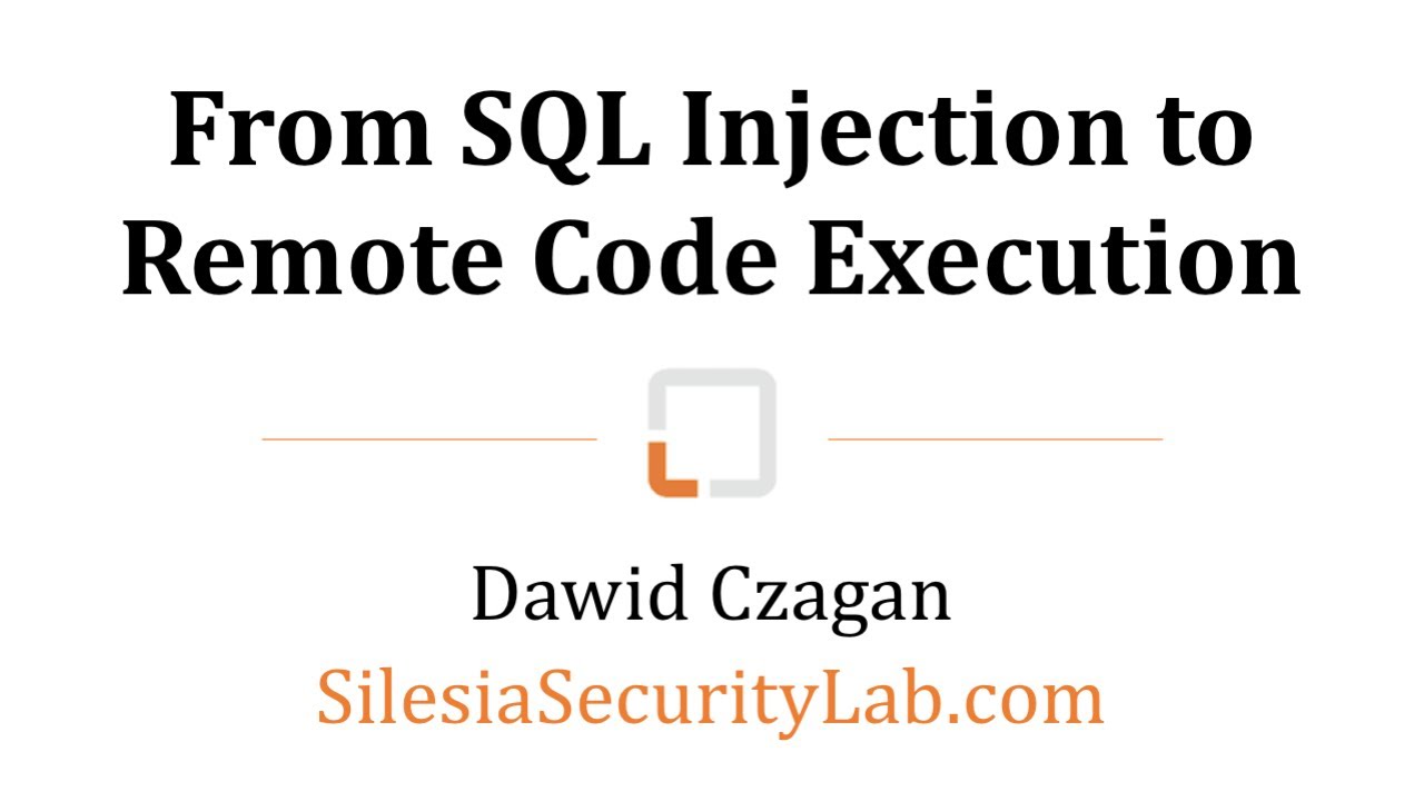 From SQL Injection to Remote Code Execution